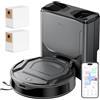 Lefant M210 PLUS Robot Aspirapolvere con Mappatura Laser ToF, Ultrasottile 8cm, 6000Pa, 150 Min, Senza Grovigli, Stazione di Raccolta Automatica 2L, Wi-Fi/APP/Alexa, Grigio