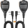 JUCJET Microfono per altoparlante da spalla per walkie talkie con jack da 3,5 mm per cuffie BF-888s UV-5R UV-82 UV-S9 BF-F8HP UV-10R UV-11R BF-H6 GT-3 GM-15PRO(2 pezzi)
