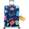 OrgaWise Copri Valigia Coperchio Custodia Bagaglio da Viaggio Altezza adatta 65-70CM Copertura Valigia 25-28 pollici con Etichetta per Bagaglio (Viaggio Terra, L)