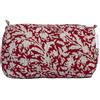 IBOAH Beauty Case Cotone Imbottito (Rosso Fiori Bianchi, L)