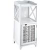 Baroni Home Comodino in legno, Tavolino da Soggiorno o Bagno, Mobiletto Multiuso Sportello e Ripiani 30x30x73 cm