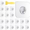 XWCHASA 21 ganci autoadesivi, ganci magici trasparenti, in plastica, resistenti, invisibili, per bagno, cucina, asciugamani, cappotti, panno e chiave
