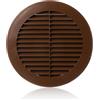 ABOUT VENT 150mm Griglia Ventilazione in Plastica ABS Marrone con Zanzariera - Griglie Aerazione Rotonde
