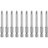 QUARKZMAN 10Pz #1 Punte Cacciavite Phillips PH1 1/4 Gambo Esagonale 2.56 (65mm) Lungo Acciaio S2 Magnetiche Inserti per Avvitatore per Cacciavite Elettrico Punte Trapano 0.197 (5mm) Asta