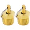 SG Store 2 Pezzi 1/2 Pollice NPT Valvola Di Scarico In Ottone Filettatura Esterna 21 Mm Diametro Esagonale Valvola Di Sicurezza Per Camion Compressori D'aria Produzione Chimica Con Anello