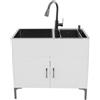 Goddlgjik Lavabo da Esterno Indipendente con 360 ° Rubinetto 78x43x81CM