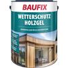 BAUFIX Gel per legno di colore nero, lucido, 5 litri, vernice per legno, anti-goccia, per tutti i tipi di legno, resistente alle intemperie