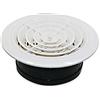 TopHomer Vogueing Tool - Griglia di ventilazione circolare, in plastica ABS, colore bianco e nero, rotonda, per uso domestico (rotante, 125 mm)