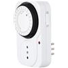 Electraline 58100 Programmatore Timer Giornaliero, 10 A, Nero/Bianco