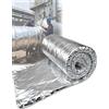 Generic Rotolo isolante per coperta antincendio in fibra di ceramica, scudo termico a doppia lamina, barriera termica ad alta temperatura per stufe a legna, camino, fornace