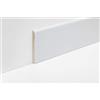 R&G Racing Battiscopa in legno Noce Tanganika Laccato Bianco h.100 sp.10 mm (B900N)