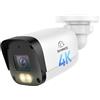 SANNCE 4K PoE Telecamera da Esterno, IP67 Videocamera Sorveglianza Esterno