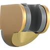 Tecmolog Supporto da parete per soffione doccia in plastica ABS regolabile per bagno, Titangold, ST01J