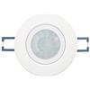 HUBER MOTION 22, rilevatore di movimento a 360 °, bianco, incorporato, da incasso, a risparmio energetico, rilevatore di movimento PIR, lente piatta, può essere utilizzato anche in una presa GU10