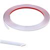 Zayejod PVC Flessibile Modanature Autoadesive Per Pareti,Striscia Decorativa Autoadesiva Peel e Stick Trim Per Piastrelle,Specchi,Soffitti,Pavimenti,Pannelli,Armadi(Bianco,8mm/5M)