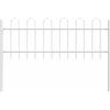 PUGYNBK Pannello di recinzione da giardino Boxtel bianco 1,7 x 0,6 m, recinzione in acciaio verniciato a polvere per esterni, robusto pannello rettangolare per separazione del giardino, con parti di montaggio