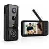 Winnes Campanello senza fili da esterno con Telecamera/4.3'' Schermo PIR Rilevamento 2.4GHz