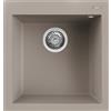 ELLECI Lavello Cucina 1 Vasca da Incasso Larghezza 47 cm materiale Granitek colore Tortora G43 - LGQ10243 Quadra 102