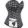 Hengzhifeng Corsetto Cosplay Donna Gotico Bustino Corsetti Pirata (EUR 48-50,Nero)