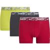 NIKE Trunk 3Pk, Size Small TK8 - Gym Red Anth BRI CTS Warp MRB Small