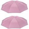 YOKIVE 2 Cappello Ombrello Piegevoli Per Sole E Pioggia Senza Uso Delle Mani Ideali Per Escursionismo Pesca Campeggio Sport (Rosa 20 Pollici)