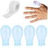 Fukaisu 4pz Protettori Dita Piedi Impermeabili, Riutilizzabili & Impermeabili Manicotto Silicone con Bendaggio Curativo per Doccia Nuoto Pedicure Manicure (Pollice)