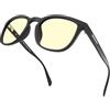 Gunnar Occhiali Gaming e Computer - Oakland - Colore montatura: Onyx - Tinta lenti: Ambra (blocca il 65% della luce blu e il 100% dei raggi UV) - Natural Focus - Occhiali filtro luce blu