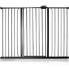 Safetots Cancelletto di Sicurezza Extra Alto in Metallo con Chiusura a Pressione, 139,8cm - 147,4cm, Nero Opaco, 104cm di Altezza, Cancelletto per Scale Extra Alto, Cancelletto per Bambini Alto
