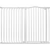 Safetots Cancelletto di Sicurezza Extra Alto con Parte Superiore Incurvata, 125cm - 134cm, Bianco Opaco, Extra Alto con 100cm di Altezza, Montaggio a Pressione per Scale, Barriera di Sicurezza