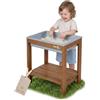 roba Outdoor + Tavolo da Gioco "Tiny" con Vaschetta da Gioco - Tavolo per Sabbia e Fango Resistente alle Intemperie in Legno Massello - Mobile da Giardino per Bambini - Da 18 Mesi - Marrone/Teak