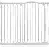 Safetots Cancelletto di Sicurezza Extra Alto con Parte Superiore Incurvata, 107cm - 116cm, Bianco Opaco, Extra Alto con 100cm di Altezza, Montaggio a Pressione per Scale, Barriera di Sicurezza