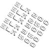 Generico 3D ABS Auto Baule Posteriore Badge Emblema Lettera Adesivi Compatibile Con SLK R170 R171 SLK55 SLK63 SLK200 SLK250 SLK300 SLK320 SLK350(Gloss Silver,SLK350)