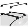 COWVIE Barre trasversali universali Pro da 138 cm, con serrature a chiave, completamente assemblate, adatte per binari rialzati, nero