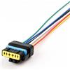 NIYATA Connettore per cablaggio per luci posteriori, 13 cm spina femmina connettore cablaggio a 6 pin, cavo connettore cablato compatibile con Clio MK3, Clio 3 fase 1/2, Nissan Micra K12