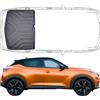 TRIMAK Vasca per bagagliaio inferiore 3D per Nissan Juke 2a generazione | Tappetino inferiore per bagagliaio in gomma TPE, su misura, impermeabile, bordo alto, antiscivolo, facile da pulire