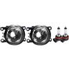 IUKMR Fendinebbia Anteriori 2 X Per Peugeot 207 301 308 307 3008 407 408 607 2008 4007 4008 5008 Bipper Tepee Auto Anteriore Fendinebbia 12V Alogena Fendinebbia(100W White)