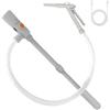 DAMAIYI Pompa di Trasferimento Carburante & Pompa Travaso Benzina/Gasolio - Doppia Alimentazione USB-C/AA, Portata 3.2 GPM, Comando Manuale, Tubo Principale 51 Pollici + Pompa di Inserimento Telescopico