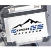 BLACK DOVES GRAPHICS n.2 Adesivi per valigie laterali compatibile con/sostitutivo per BMW R 1200 GS e ADVENTURE (nero-blu)