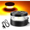 AOHEWEI LED Luce Lampeggiante Rotante Senza Fili Ambra Ricaricabile 12V/24V | Emergenza Stroboscopica Magnetiche Avvertimento con Telecomando per Macchine Agricole Scuolabus Trattore Escavatori Elevatori