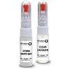 SD COLORS STORM WHITE QM1 compatibile con NISSAN New Touch Up Paint Pen Kit di riparazione 20 ML GRAFFI, codice colore QM1 STORM WHITE (verniciatura+lacca)
