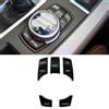 CHUANGHUI iDrive - Copertura di ricambio per console interna auto, pulsante di controllo multimediale per BMW F chassis 1 2 3 4 5 6 7 Serie X1 X3 X4 X5 X6 F20 F22 F30 F32 F34 F10 F02 F25 F26 F15 F16 (5 pezzi