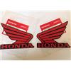 Honda Adesivi per serbatoio carburante Honda Wings (2 x 100 mm), colore rosso/nero