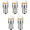 SOFOC BA9S LED Bulb Warm White 3000K 6V AC/DC Lampadina per Luce Targa, Luci Laterali, Plafoniera, Luci di Lettura, Baule BA9 53 T4W 5Pcs