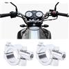 Tissting Morsetto per Supporti per specchietti per Manubrio Moto da 25 mm, Morsetto per Supporto Adattatore per specchietti retrovisori per Manubrio per Moto in Alluminio Universale (Argento M10)