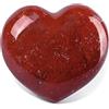 EUSICE - Cuore Diaspro Rosso, Pietra Naturale per il Benessere, Cristallo Levigato a Mano per Litoterapia, Chakra, Meditazione
