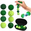 Carehabi 8 Pezzi Palline Magnetiche Antistress, Gioco Sensoriale in Silicone con Texture Diverse per Agopressione e Concentrazione, Fidget Toy Portatile con Custodia per Adulti e Adolescenti