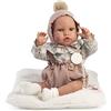 MUÑECAS ANTONIO JUAN S.L. Bambole Antonio Juan Neonata Erika con Coperta, Bambola Bebè Realistica 42cm, Corpo Morbido, Body a Fiori e Cappello con Pompon