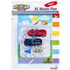 Simba - Art & Fun Libro da colorare XL con Pennarello Magico ad Acqua, Inclusi 2 Veicoli da 7 cm, 4 Lati magici 19 x 22 cm, a Partire dai 3 Anni,106334713