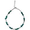 81stgeneration Bracciale con Perline di Turchese Naturale per Donna in Argento Sterling 925 | Bracciale con Pietre Preziose Blu-verdi da Impilare | Gioielli Boho con Perline