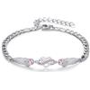 OHAYOO Braccialetto con simbolo dell'infinito, in argento Sterling 925, con cuore, con ali e pietre portafortuna, per donne e ragazze, 15 cm + 5 cm catena, nan